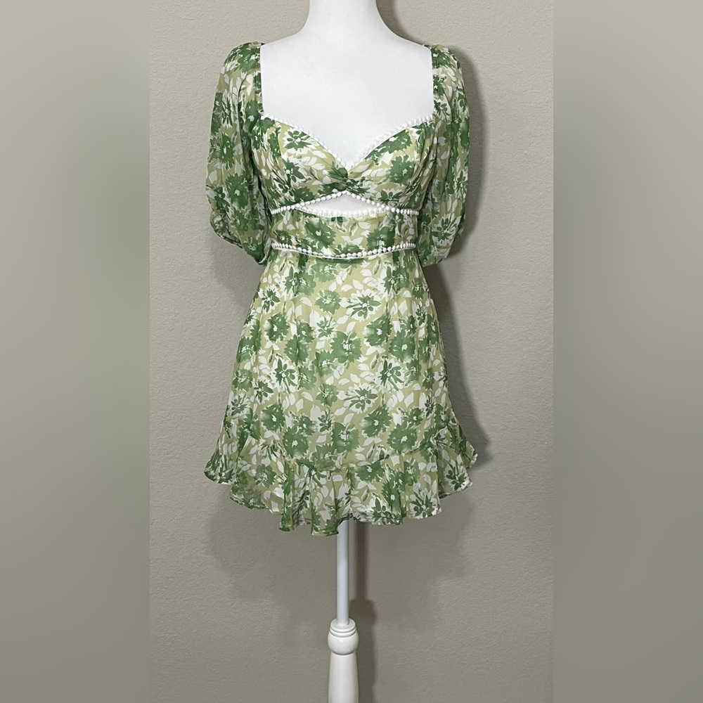 Hello Molly Drinking Games Green Viral Night Out Party Wear Mini Dress Size 6 - Picture 16 of 16